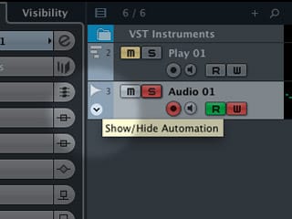 Il pulsante che mostra la Traccia Automazione