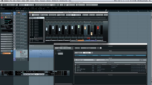 Schermata di un sequencer midi