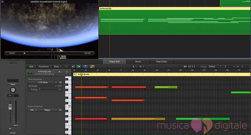 Una semplice sincronizzazione di immagini e audio in Logic Pro X